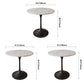 Round Shape Minimalist Dining Table White Fixed Table of Sintered Stone Clearhalo ' dining_table' 'Dining Tables & Seating' 'Dining Tables' 'furn' 'furn_dining_table' 'Furniture' 'furniture_dining_table' 'Kitchen & Dining Furniture' 'kitchen&dining_furn' 'kitchen' 'kitchen_dining_table' 3670666