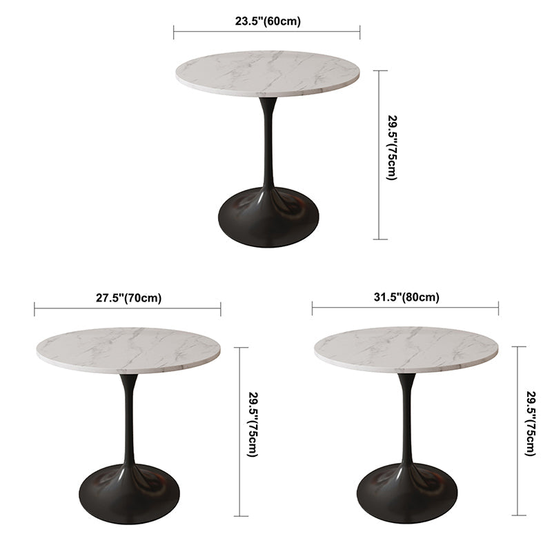 Round Shape Minimalist Dining Table White Fixed Table of Sintered Stone Clearhalo ' dining_table' 'Dining Tables & Seating' 'Dining Tables' 'furn' 'furn_dining_table' 'Furniture' 'furniture_dining_table' 'Kitchen & Dining Furniture' 'kitchen&dining_furn' 'kitchen' 'kitchen_dining_table' 3670666