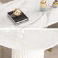 Modern Dining Table Sintered Stone Dining Table with Double Pedestal for Dining Room Clearhalo ' dining_table' 'Dining Tables & Seating' 'Dining Tables' 'furn' 'furn_dining_table' 'Furniture' 'furniture_dining_table' 'Kitchen & Dining Furniture' 'kitchen&dining_furn' 'kitchen' 'kitchen_dining_table' 3670673