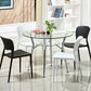 Modern Style Glass Kitchen Dining Table Clear Round Table with Metal Base for Home Clearhalo ' dining_table' 'Dining Tables & Seating' 'Dining Tables' 'furn' 'furn_dining_table' 'Furniture' 'furniture_dining_table' 'Kitchen & Dining Furniture' 'kitchen&dining_furn' 'kitchen' 'kitchen_dining_table' 3670680