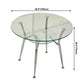 Modern Style Glass Kitchen Dining Table Clear Round Table with Metal Base for Home Clearhalo ' dining_table' 'Dining Tables & Seating' 'Dining Tables' 'furn' 'furn_dining_table' 'Furniture' 'furniture_dining_table' 'Kitchen & Dining Furniture' 'kitchen&dining_furn' 'kitchen' 'kitchen_dining_table' 3670687