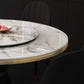 Round Modern Style Sintered Stone Dining Table Furniture with Metallic Base Clearhalo ' dining_table' 'Dining Tables & Seating' 'Dining Tables' 'furn' 'furn_dining_table' 'Furniture' 'furniture_dining_table' 'Kitchen & Dining Furniture' 'kitchen&dining_furn' 'kitchen' 'kitchen_dining_table' 3670695