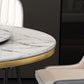 Round Modern Style Sintered Stone Dining Table Furniture with Metallic Base Clearhalo ' dining_table' 'Dining Tables & Seating' 'Dining Tables' 'furn' 'furn_dining_table' 'Furniture' 'furniture_dining_table' 'Kitchen & Dining Furniture' 'kitchen&dining_furn' 'kitchen' 'kitchen_dining_table' 3670696