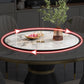 Round Modern Style Sintered Stone Dining Table Furniture with Metallic Base Clearhalo ' dining_table' 'Dining Tables & Seating' 'Dining Tables' 'furn' 'furn_dining_table' 'Furniture' 'furniture_dining_table' 'Kitchen & Dining Furniture' 'kitchen&dining_furn' 'kitchen' 'kitchen_dining_table' 3670697