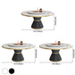 Round Modern Style Sintered Stone Dining Table Furniture with Metallic Base Clearhalo ' dining_table' 'Dining Tables & Seating' 'Dining Tables' 'furn' 'furn_dining_table' 'Furniture' 'furniture_dining_table' 'Kitchen & Dining Furniture' 'kitchen&dining_furn' 'kitchen' 'kitchen_dining_table' 3670699