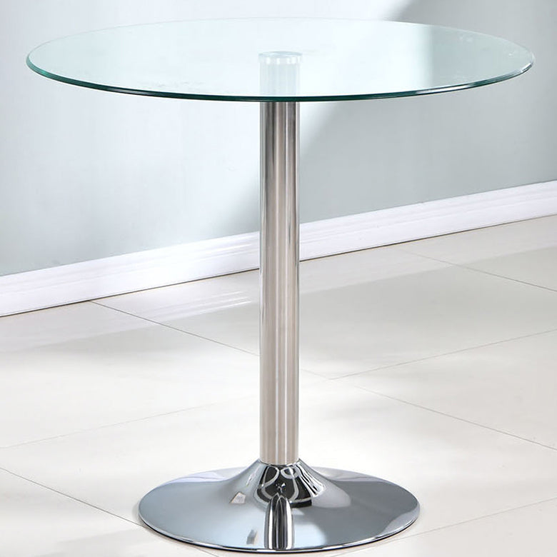 Round GlassTransparent Dining Table Simplicity Pedestal Table for Dining Room Clearhalo ' dining_table' 'Dining Tables & Seating' 'Dining Tables' 'furn' 'furn_dining_table' 'Furniture' 'furniture_dining_table' 'Kitchen & Dining Furniture' 'kitchen&dining_furn' 'kitchen' 'kitchen_dining_table' 3670706