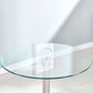 Round GlassTransparent Dining Table Simplicity Pedestal Table for Dining Room Clearhalo ' dining_table' 'Dining Tables & Seating' 'Dining Tables' 'furn' 'furn_dining_table' 'Furniture' 'furniture_dining_table' 'Kitchen & Dining Furniture' 'kitchen&dining_furn' 'kitchen' 'kitchen_dining_table' 3670710