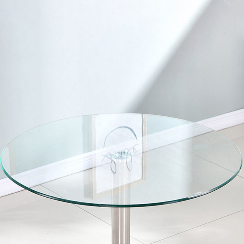 Round GlassTransparent Dining Table Simplicity Pedestal Table for Dining Room Clearhalo ' dining_table' 'Dining Tables & Seating' 'Dining Tables' 'furn' 'furn_dining_table' 'Furniture' 'furniture_dining_table' 'Kitchen & Dining Furniture' 'kitchen&dining_furn' 'kitchen' 'kitchen_dining_table' 3670710