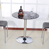 Round GlassTransparent Dining Table Simplicity Pedestal Table for Dining Room Clearhalo ' dining_table' 'Dining Tables & Seating' 'Dining Tables' 'furn' 'furn_dining_table' 'Furniture' 'furniture_dining_table' 'Kitchen & Dining Furniture' 'kitchen&dining_furn' 'kitchen' 'kitchen_dining_table' 3670715