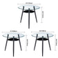 Round Tripod Base Home Furniture Clear Glass Dining Room Collection for Home Clearhalo ' dining_table' 'Dining Tables & Seating' 'Dining Tables' 'furn' 'furn_dining_table' 'Furniture' 'furniture_dining_table' 'Kitchen & Dining Furniture' 'kitchen&dining_furn' 'kitchen' 'kitchen_dining_table' 3670729