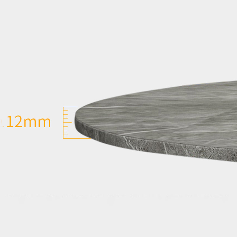 Modern Round Dining Table Sintered Stone Table with Black Pedestal Base,47.2"L x 32.7"W x 30"H Clearhalo ' dining_table' 'Dining Tables & Seating' 'Dining Tables' 'furn' 'furn_dining_table' 'Furniture' 'furniture_dining_table' 'Kitchen & Dining Furniture' 'kitchen&dining_furn' 'kitchen' 'kitchen_dining_table' 3670741
