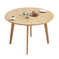 Round Shape Modern Dining Table Wood Color Fixed Table with Rubberwood Solid Wood Natural 35.4"L x 35.4"W x 28.7"H Without Chairs Clearhalo ' dining_table' 'Dining Tables & Seating' 'Dining Tables' 'furn' 'furn_dining_table' 'Furniture' 'furniture_dining_table' 'Kitchen & Dining Furniture' 'kitchen&dining_furn' 'kitchen' 'kitchen_dining_table' 3670750