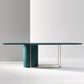 Rectangle Pine Solid Wood Table Modern Dining Table in Green with Trestle Base Clearhalo ' dining_table' 'Dining Tables & Seating' 'Dining Tables' 'furn' 'furn_dining_table' 'Furniture' 'furniture_dining_table' 'Kitchen & Dining Furniture' 'kitchen&dining_furn' 'kitchen' 'kitchen_dining_table' 3670795