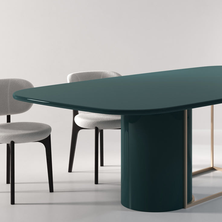 Rectangle Pine Solid Wood Table Modern Dining Table in Green with Trestle Base Clearhalo ' dining_table' 'Dining Tables & Seating' 'Dining Tables' 'furn' 'furn_dining_table' 'Furniture' 'furniture_dining_table' 'Kitchen & Dining Furniture' 'kitchen&dining_furn' 'kitchen' 'kitchen_dining_table' 3670800