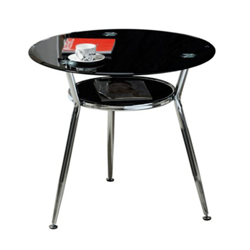Contemporary Round Dining Room Table Tempered Glass Table with 3 Legs for Dining Room Black Without Chairs Clearhalo ' dining_table' 'Dining Tables & Seating' 'Dining Tables' 'furn' 'furn_dining_table' 'Furniture' 'furniture_dining_table' 'Kitchen & Dining Furniture' 'kitchen&dining_furn' 'kitchen' 'kitchen_dining_table' 3670819