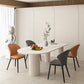 Solid Wood Modern Free Form Dining Table High Gloss White Sintered Stone Table for Dining Room Clearhalo ' dining_table' 'Dining Tables & Seating' 'Dining Tables' 'furn' 'furn_dining_table' 'Furniture' 'furniture_dining_table' 'Kitchen & Dining Furniture' 'kitchen&dining_furn' 'kitchen' 'kitchen_dining_table' 3670834