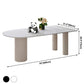Solid Wood Modern Free Form Dining Table High Gloss White Sintered Stone Table for Dining Room Clearhalo ' dining_table' 'Dining Tables & Seating' 'Dining Tables' 'furn' 'furn_dining_table' 'Furniture' 'furniture_dining_table' 'Kitchen & Dining Furniture' 'kitchen&dining_furn' 'kitchen' 'kitchen_dining_table' 3670839
