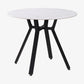 Modern Style Sintered Stone Dining Room Table Round Table with Metal Base White Without Chairs Clearhalo ' dining_table' 'Dining Tables & Seating' 'Dining Tables' 'furn' 'furn_dining_table' 'Furniture' 'furniture_dining_table' 'Kitchen & Dining Furniture' 'kitchen&dining_furn' 'kitchen' 'kitchen_dining_table' 3670844