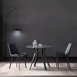 Modern Style Sintered Stone Dining Room Table Round Table with Metal Base Clearhalo ' dining_table' 'Dining Tables & Seating' 'Dining Tables' 'furn' 'furn_dining_table' 'Furniture' 'furniture_dining_table' 'Kitchen & Dining Furniture' 'kitchen&dining_furn' 'kitchen' 'kitchen_dining_table' 3670851