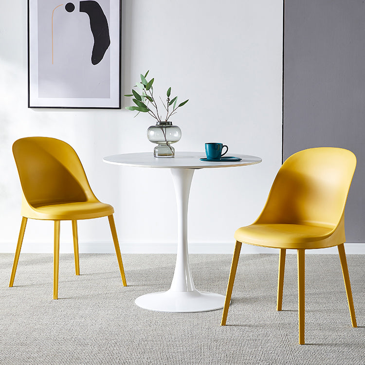 Modern Style Sintered Stone Dining Room Table Round Table with Tulip Base Clearhalo ' dining_table' 'Dining Tables & Seating' 'Dining Tables' 'furn' 'furn_dining_table' 'Furniture' 'furniture_dining_table' 'Kitchen & Dining Furniture' 'kitchen&dining_furn' 'kitchen' 'kitchen_dining_table' 3670857