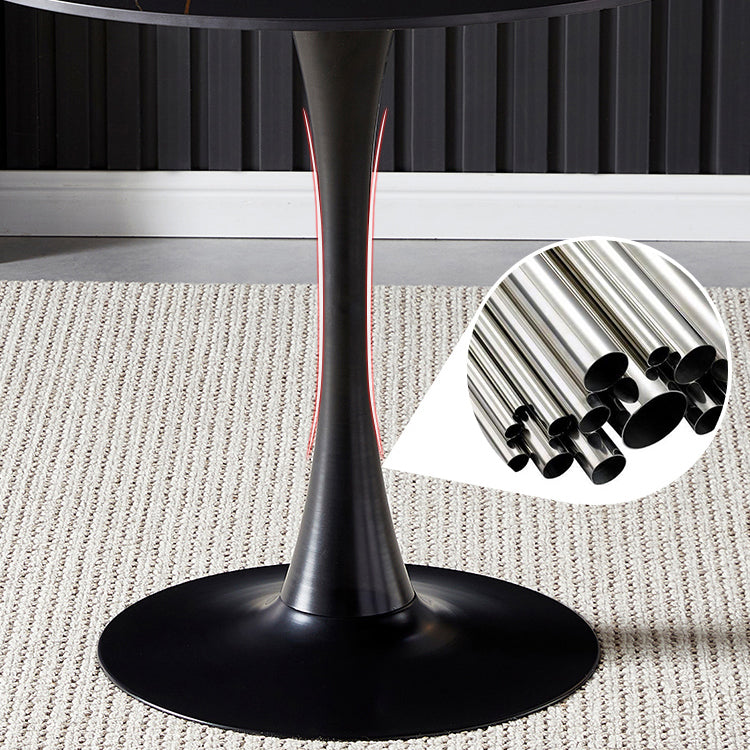Modern Style Sintered Stone Dining Room Table Round Table with Tulip Base Clearhalo ' dining_table' 'Dining Tables & Seating' 'Dining Tables' 'furn' 'furn_dining_table' 'Furniture' 'furniture_dining_table' 'Kitchen & Dining Furniture' 'kitchen&dining_furn' 'kitchen' 'kitchen_dining_table' 3670862