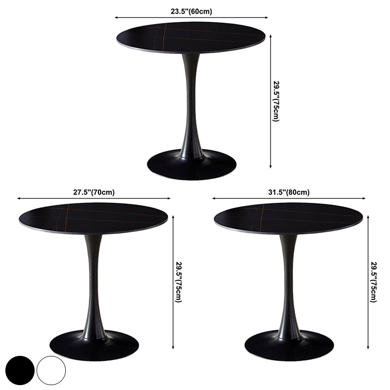 Modern Style Sintered Stone Dining Room Table Round Table with Tulip Base Clearhalo ' dining_table' 'Dining Tables & Seating' 'Dining Tables' 'furn' 'furn_dining_table' 'Furniture' 'furniture_dining_table' 'Kitchen & Dining Furniture' 'kitchen&dining_furn' 'kitchen' 'kitchen_dining_table' 3670864