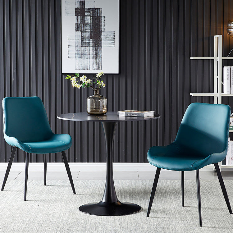 Modern Style Sintered Stone Dining Room Table Round Table with Tulip Base Clearhalo ' dining_table' 'Dining Tables & Seating' 'Dining Tables' 'furn' 'furn_dining_table' 'Furniture' 'furniture_dining_table' 'Kitchen & Dining Furniture' 'kitchen&dining_furn' 'kitchen' 'kitchen_dining_table' 3670865