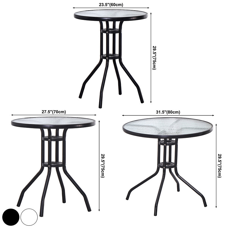Modern Style Glass Dining Room Dinner Kitchen Table Clear Round Table with Metal Base Clearhalo ' dining_table' 'Dining Tables & Seating' 'Dining Tables' 'furn' 'furn_dining_table' 'Furniture' 'furniture_dining_table' 'Kitchen & Dining Furniture' 'kitchen&dining_furn' 'kitchen' 'kitchen_dining_table' 3670884