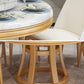 Simplicity Home Sintered Stone Dining Table Round Shape Table with Solid Wood Base Clearhalo ' dining_table' 'Dining Tables & Seating' 'Dining Tables' 'furn' 'furn_dining_table' 'Furniture' 'furniture_dining_table' 'Kitchen & Dining Furniture' 'kitchen&dining_furn' 'kitchen' 'kitchen_dining_table' 3670905