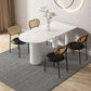 Metal Contemporary Free Form Dining Table Sintered Stone Table for Home Clearhalo ' dining_table' 'Dining Tables & Seating' 'Dining Tables' 'furn' 'furn_dining_table' 'Furniture' 'furniture_dining_table' 'Kitchen & Dining Furniture' 'kitchen&dining_furn' 'kitchen' 'kitchen_dining_table' 3670916