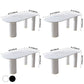 Metal Contemporary Free Form Dining Table Sintered Stone Table for Home Clearhalo ' dining_table' 'Dining Tables & Seating' 'Dining Tables' 'furn' 'furn_dining_table' 'Furniture' 'furniture_dining_table' 'Kitchen & Dining Furniture' 'kitchen&dining_furn' 'kitchen' 'kitchen_dining_table' 3670917