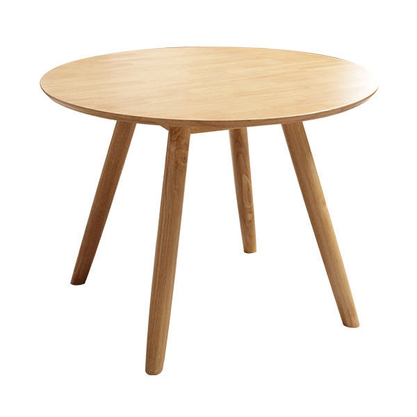 Contemporary Solid Wood Round Dining Table Kitchen Standard Dining Table with 4 Legs Base Natural Without Chairs Clearhalo ' dining_table' 'Dining Tables & Seating' 'Dining Tables' 'furn' 'furn_dining_table' 'Furniture' 'furniture_dining_table' 'Kitchen & Dining Furniture' 'kitchen&dining_furn' 'kitchen' 'kitchen_dining_table' 3670924