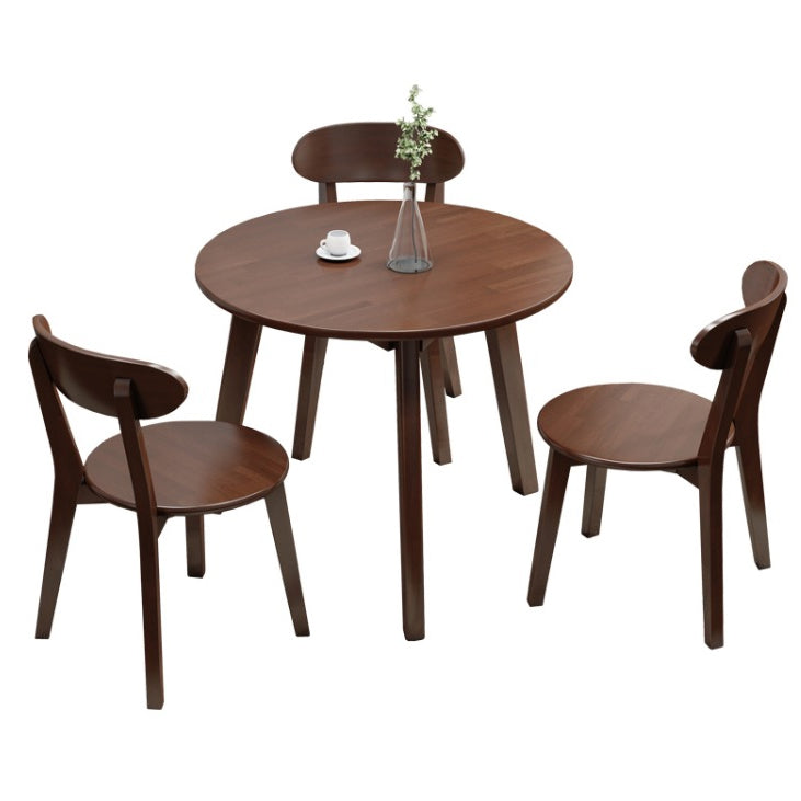 Contemporary Solid Wood Round Dining Table Kitchen Standard Dining Table with 4 Legs Base Clearhalo ' dining_table' 'Dining Tables & Seating' 'Dining Tables' 'furn' 'furn_dining_table' 'Furniture' 'furniture_dining_table' 'Kitchen & Dining Furniture' 'kitchen&dining_furn' 'kitchen' 'kitchen_dining_table' 3670926