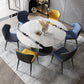 Modern Style Sintered Stone Dining Room Table Round Home Table with Metal Base Clearhalo ' dining_table' 'Dining Tables & Seating' 'Dining Tables' 'Furniture' 'furniture_dining_table' 'Kitchen & Dining Furniture' 'kitchen&dining_furn' 'kitchen' 'kitchen_dining_table' 3670940