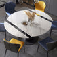 Modern Style Sintered Stone Dining Room Table Round Home Table with Metal Base Clearhalo ' dining_table' 'Dining Tables & Seating' 'Dining Tables' 'Furniture' 'furniture_dining_table' 'Kitchen & Dining Furniture' 'kitchen&dining_furn' 'kitchen' 'kitchen_dining_table' 3670943