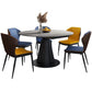 Modern Style Sintered Stone Dining Room Table Round Home Table with Metal Base Clearhalo ' dining_table' 'Dining Tables & Seating' 'Dining Tables' 'Furniture' 'furniture_dining_table' 'Kitchen & Dining Furniture' 'kitchen&dining_furn' 'kitchen' 'kitchen_dining_table' 3670944
