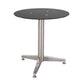 Contemporary Round Dining Room Table Tempered Glass Table with Pedestal Base for Dining Room Black 27.6"L x 27.6"W x 29.5"H Without Chairs Clearhalo ' dining_table' 'Dining Tables & Seating' 'Dining Tables' 'furn' 'furn_dining_table' 'Furniture' 'furniture_dining_table' 'Kitchen & Dining Furniture' 'kitchen&dining_furn' 'kitchen' 'kitchen_dining_table' 3670954