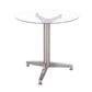 Contemporary Round Dining Room Table Tempered Glass Table with Pedestal Base for Dining Room Clear Without Chairs Clearhalo ' dining_table' 'Dining Tables & Seating' 'Dining Tables' 'furn' 'furn_dining_table' 'Furniture' 'furniture_dining_table' 'Kitchen & Dining Furniture' 'kitchen&dining_furn' 'kitchen' 'kitchen_dining_table' 3670955
