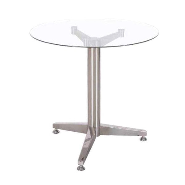 Contemporary Round Dining Room Table Tempered Glass Table with Pedestal Base for Dining Room Clear Without Chairs Clearhalo ' dining_table' 'Dining Tables & Seating' 'Dining Tables' 'furn' 'furn_dining_table' 'Furniture' 'furniture_dining_table' 'Kitchen & Dining Furniture' 'kitchen&dining_furn' 'kitchen' 'kitchen_dining_table' 3670955