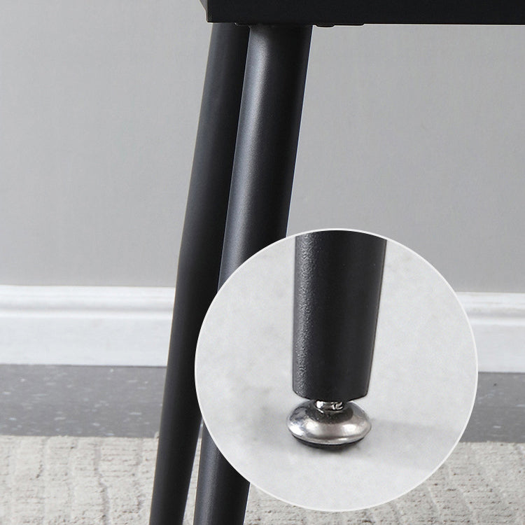 Modern Style Sintered Stone Dining Table White Round Home Table with Black Frame Clearhalo ' dining_table' 'Dining Tables & Seating' 'Dining Tables' 'furn' 'furn_dining_table' 'Furniture' 'furniture_dining_table' 'Kitchen & Dining Furniture' 'kitchen&dining_furn' 'kitchen' 'kitchen_dining_table' 3670971