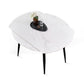 Modern Style Sintered Stone Dining Table White Round Home Table with Black Frame Clearhalo ' dining_table' 'Dining Tables & Seating' 'Dining Tables' 'furn' 'furn_dining_table' 'Furniture' 'furniture_dining_table' 'Kitchen & Dining Furniture' 'kitchen&dining_furn' 'kitchen' 'kitchen_dining_table' 3670973