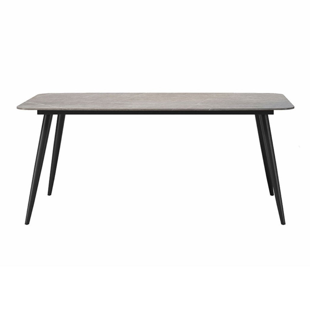 Metal Contemporary Rectangular Dining Table Sintered Stone Table for Kitchen and Dining Room Black Without Chairs Clearhalo ' dining_table' 'Dining Tables & Seating' 'Dining Tables' 'furn' 'furn_dining_table' 'Furniture' 'furniture_dining_table' 'Kitchen & Dining Furniture' 'kitchen&dining_furn' 'kitchen' 'kitchen_dining_table' 3670976