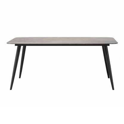 Metal Contemporary Rectangular Dining Table Sintered Stone Table for Kitchen and Dining Room Black Without Chairs Clearhalo ' dining_table' 'Dining Tables & Seating' 'Dining Tables' 'furn' 'furn_dining_table' 'Furniture' 'furniture_dining_table' 'Kitchen & Dining Furniture' 'kitchen&dining_furn' 'kitchen' 'kitchen_dining_table' 3670976