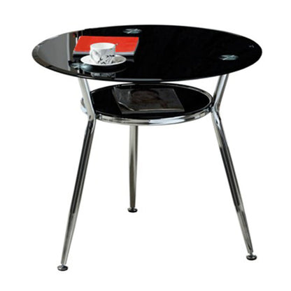 Modern Style Tempered Glass Dining Table Tripod Base Dining Site Table for Dining Room Black Without Chairs Clearhalo ' dining_table' 'Dining Tables & Seating' 'Dining Tables' 'furn' 'furn_dining_table' 'Furniture' 'furniture_dining_table' 'Kitchen & Dining Furniture' 'kitchen&dining_furn' 'kitchen' 'kitchen_dining_table' 3670990