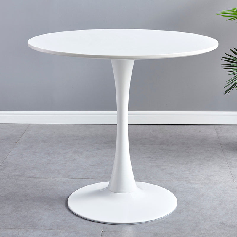 Round Modern Style Solid Wood Dining Table Dining Furniture with Tulip Base White Without Chairs Clearhalo ' dining_table' 'Dining Tables & Seating' 'Dining Tables' 'furn' 'furn_dining_table' 'Furniture' 'furniture_dining_table' 'Kitchen & Dining Furniture' 'kitchen&dining_furn' 'kitchen' 'kitchen_dining_table' 3671000