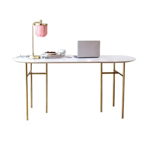 Minimalist Gold Solid Wood Dining Table Standard Kitchen Dining Table with 6 Legs Base Gold Without Chairs Clearhalo ' dining_table' 'Dining Tables & Seating' 'Dining Tables' 'furn' 'furn_dining_table' 'Furniture' 'furniture_dining_table' 'Kitchen & Dining Furniture' 'kitchen&dining_furn' 'kitchen' 'kitchen_dining_table' 3671016