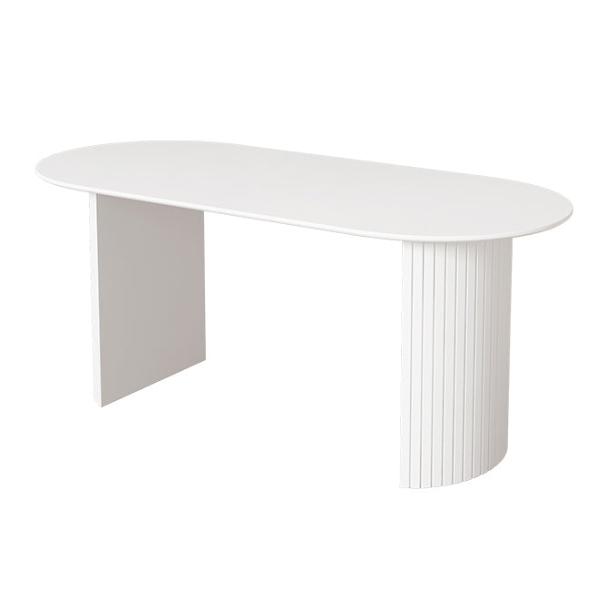 Contemporary Oval Dining Table Pine Solid Wood Table with Double Pedestal for Dining Room Without Chairs Clearhalo ' dining_table' 'Dining Tables & Seating' 'Dining Tables' 'furn' 'furn_dining_table' 'Furniture' 'furniture_dining_table' 'Kitchen & Dining Furniture' 'kitchen&dining_furn' 'kitchen' 'kitchen_dining_table' 3671027