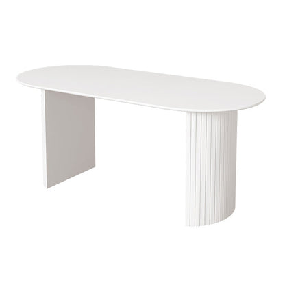 Contemporary Oval Dining Table Pine Solid Wood Table with Double Pedestal for Dining Room Without Chairs Clearhalo ' dining_table' 'Dining Tables & Seating' 'Dining Tables' 'furn' 'furn_dining_table' 'Furniture' 'furniture_dining_table' 'Kitchen & Dining Furniture' 'kitchen&dining_furn' 'kitchen' 'kitchen_dining_table' 3671027