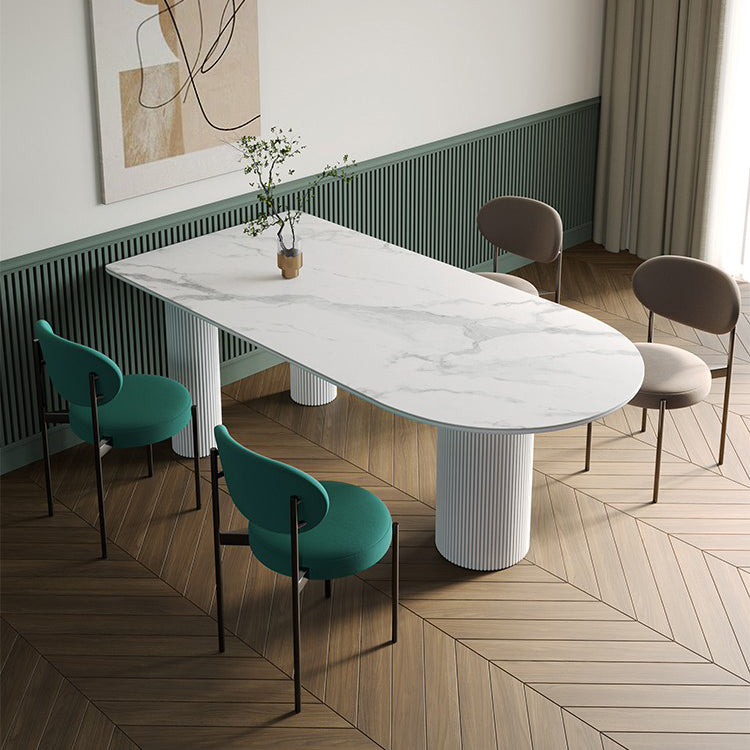 Solid Wood Contemporary Free Form Dining Table Sintered Stone Table for Dining Room and Kitchen Clearhalo ' dining_table' 'Dining Tables & Seating' 'Dining Tables' 'furn' 'furn_dining_table' 'Furniture' 'furniture_dining_table' 'Kitchen & Dining Furniture' 'kitchen&dining_furn' 'kitchen' 'kitchen_dining_table' 3671030