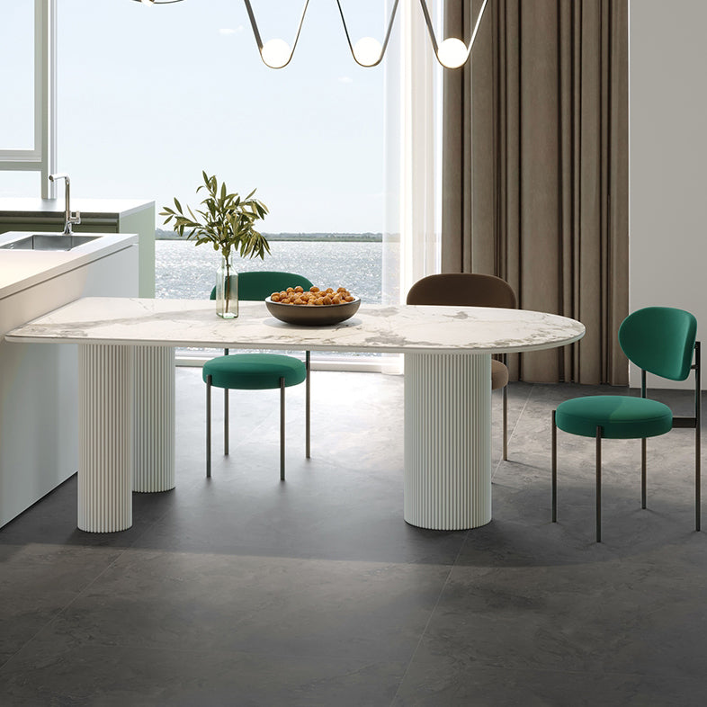 Solid Wood Contemporary Free Form Dining Table Sintered Stone Table for Dining Room and Kitchen Clearhalo ' dining_table' 'Dining Tables & Seating' 'Dining Tables' 'furn' 'furn_dining_table' 'Furniture' 'furniture_dining_table' 'Kitchen & Dining Furniture' 'kitchen&dining_furn' 'kitchen' 'kitchen_dining_table' 3671033
